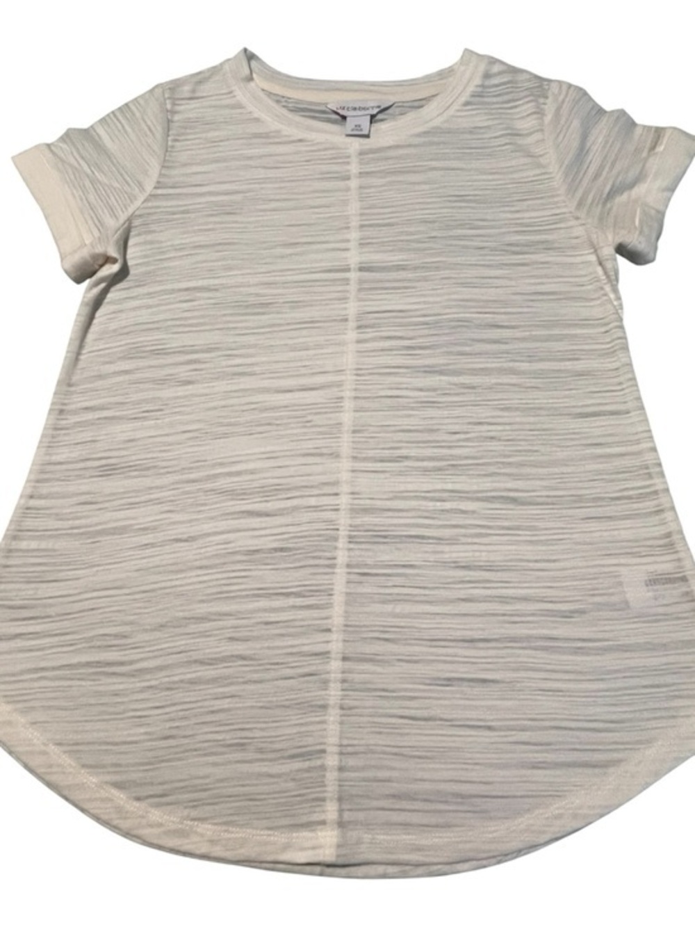 Liz Claiborne Cream Short-Sleeve Textured Tee
